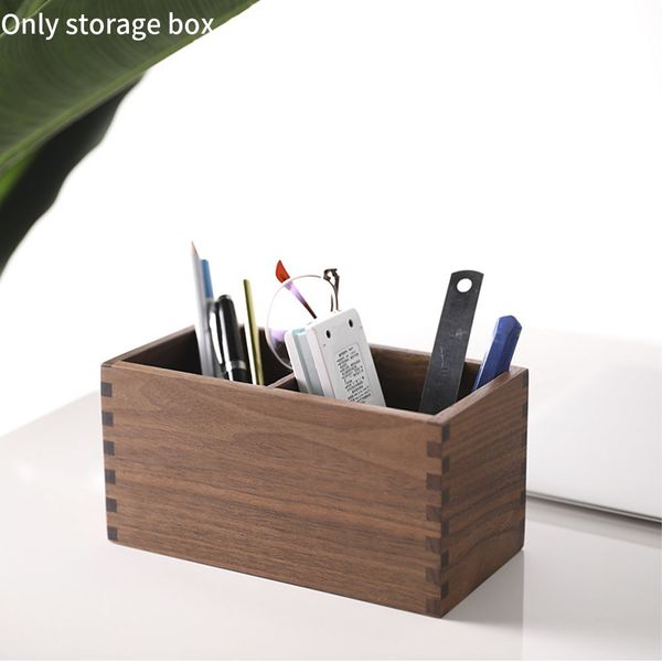 

desk organizer wooden storage box l pen holder restaurant home office