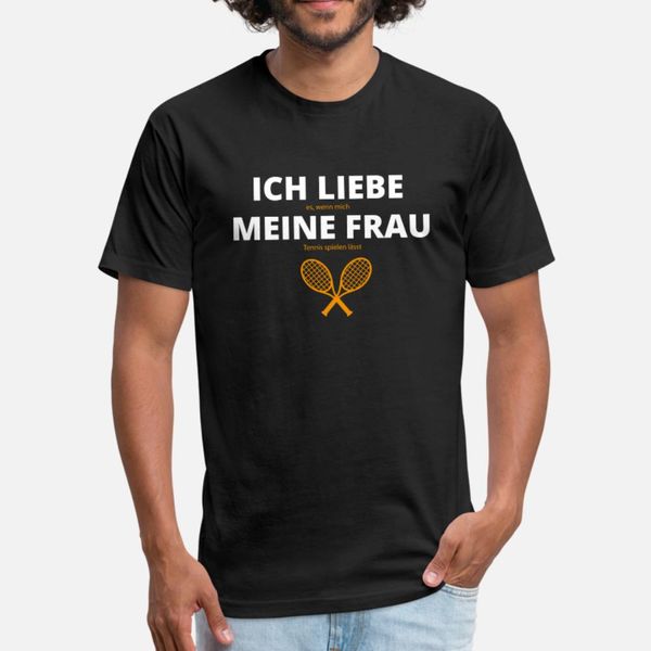 

ich liebe meine frau tennis t shirt men printing 100% cotton crew neck male fitness comical summer normal shirt
