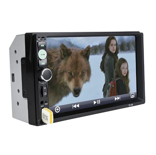 

10pcs universal 7010b 2 din car video player touch screen panel car player support fm/mp5/usb/aux/bluetooth