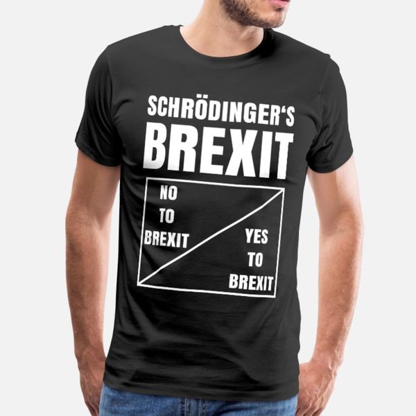 

schrÃ¶dinger s brexit t shirt men create tee shirt o-neck kawaii fitness breathable summer style kawaii shirt