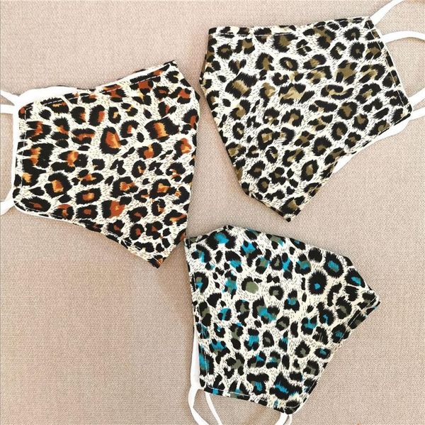 

new designer fashion face mask mixed color leopard print cotton printed mask protective washable mask