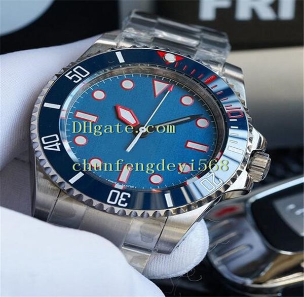 

luxury watch eta2836 movement 116610ln stainless black ceramic bezel 40mm sapphire luminous automatic dive mens fashion wristwatches, Slivery;brown