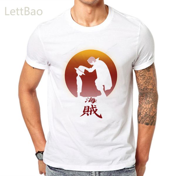 

the pirate king one piece t-shirt men women summer tees japanese anime cotton harajuku hip hop short sleeve clothing