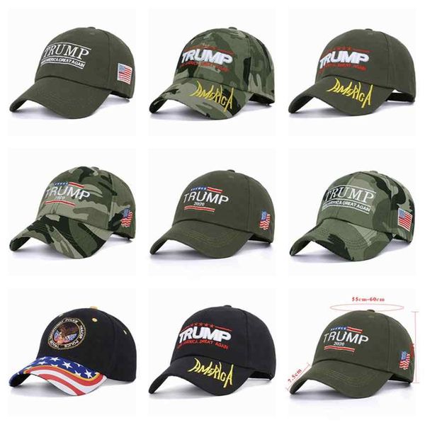 

8 styles camouflage baseball caps trump 2020 election hats make america great again embroidered zza2121, Blue;gray