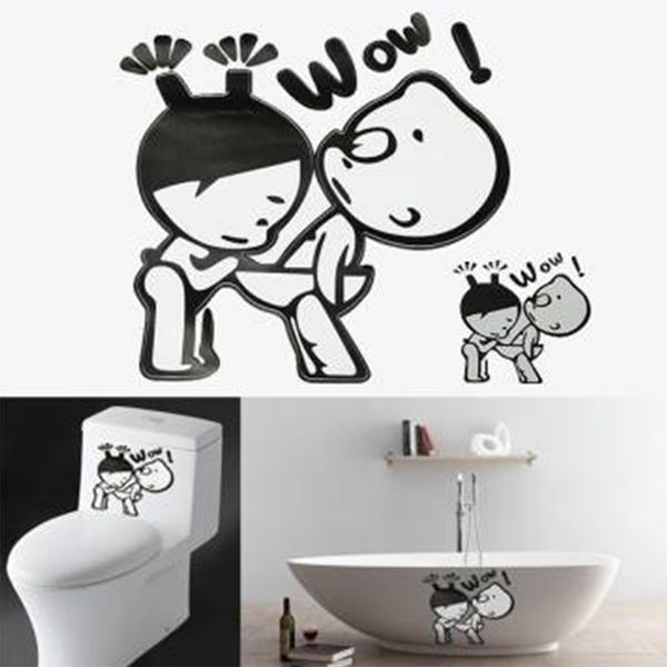 

забавный мультфильм туалет стикер стикер стены ванной
