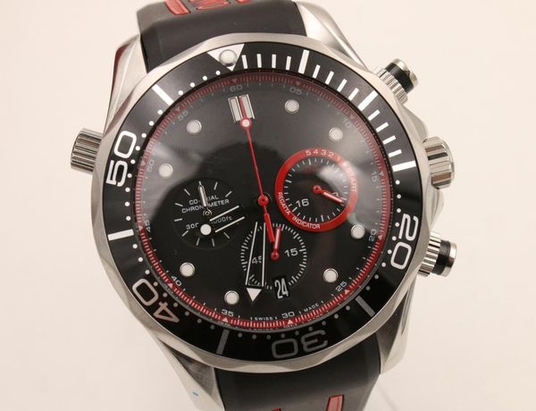 

2020 seller professional master mens watch planet ocean si14 quartz movement chronograph rubber strap men watches, Slivery;brown