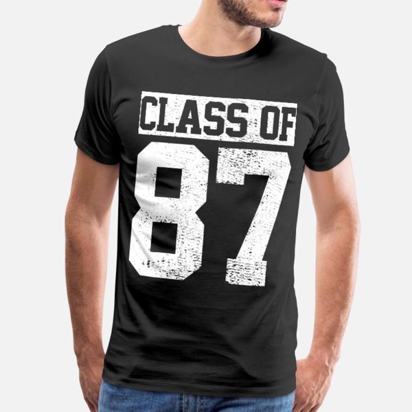 

1987 class school t shirt men customize short sleeve euro size s-3xl formal loose fashion summer style slim shirt, White;black