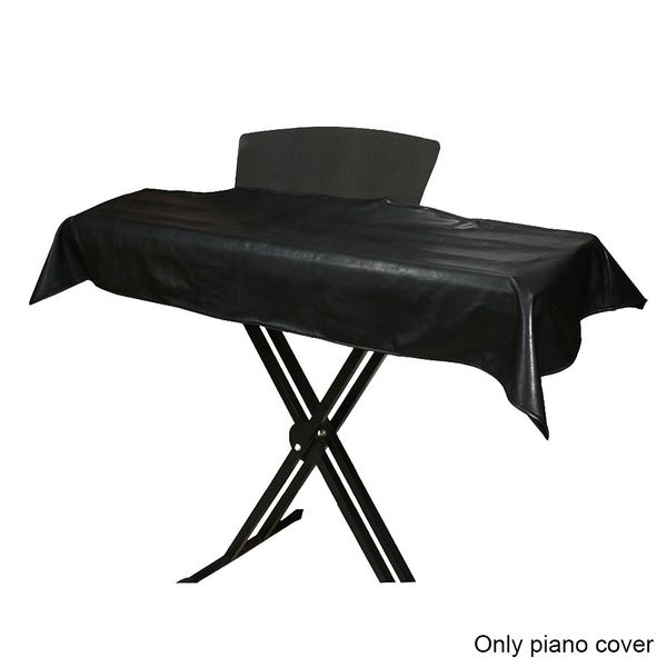 

88 key pu leather piano cover home zippered check pattern protective waterproof