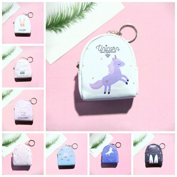 

coin favor key styles kids bag gift purse shape mini party ring cartoon women unicorn zipper 16 small chain bag backpack whole2019 rbjmgjnb, Silver