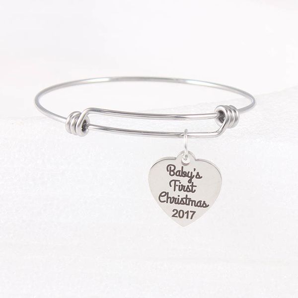 

316l stainless steel adjustable wire expandable bangle charm bracelets gifts for women jewelry, Black