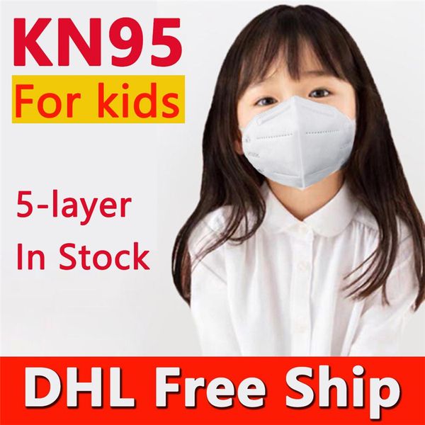 

DHL Free Ship Kids PM2.5 Face Mask 5 Layer Non-woven Masks Fabric Dustproof Windproof Respirator Anti-Fog Dust-proof Outdoor Children Mask