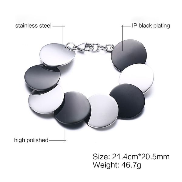 

ruiyi arrival fashion jewelry for birthday gift rose many heart metal color titanium steel men's lucky metal stone bracelet, Black