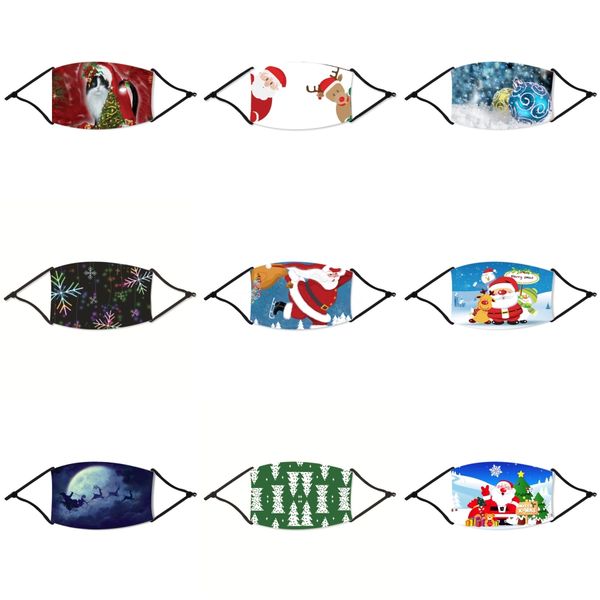 

anti dust face christmas mask washable reusable breathable cotton protective children kid cartoon cute pm2.5 anti-dust face christmas mas#77, Black