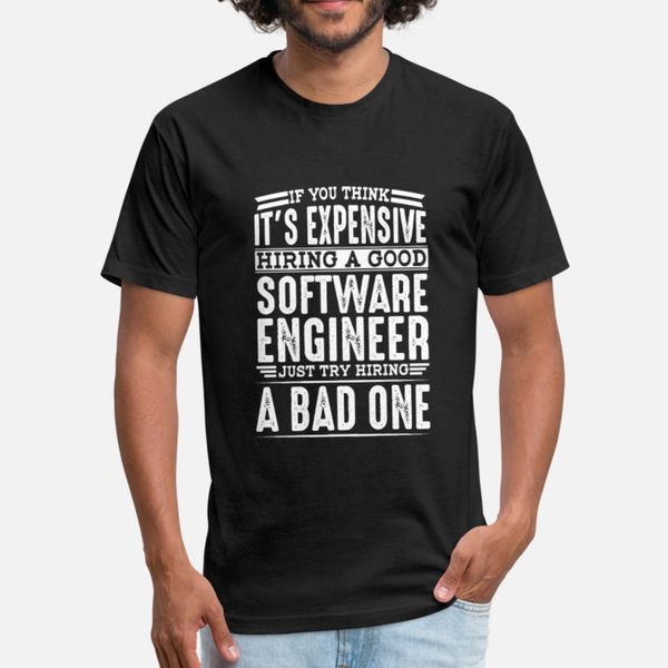 

hire good software engineer vs a bad one t shirt men designer short sleeve round collar slim fit funny casual spring autumn pictures shirt