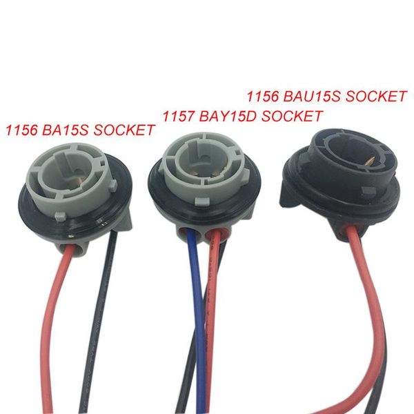 

ysy 1x 1156 ba15s bau15s adapter car auto led bulb socket connector pre-wiring plug female adaptor holder for 1157 bay15d