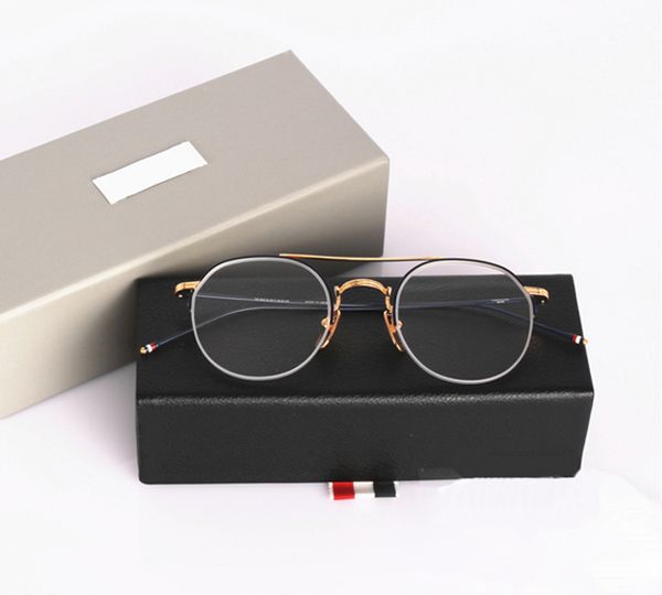 

optical eyeglasses half frame men women computer myopia eye glasses spectacle frame women's female tb903 with box, Black