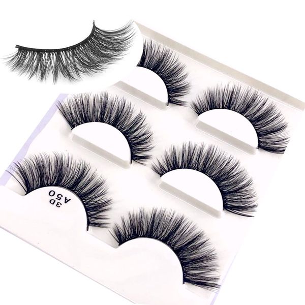 

hbzgtlad 3 pairs natural false eyelashes fake lashes long makeup 3d mink lashes eyelash extension mink eyelashes for beauty