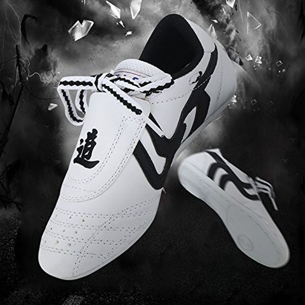 

soft pu leather breathable taekwondo shoes taichi wushu karate boxing shoes adults children judo training sports