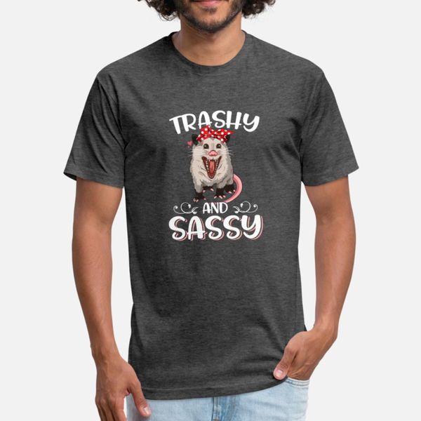 

trashy and sassy funny possum t shirt men designer short sleeve round collar leisure crazy funny casual summer slim shirt