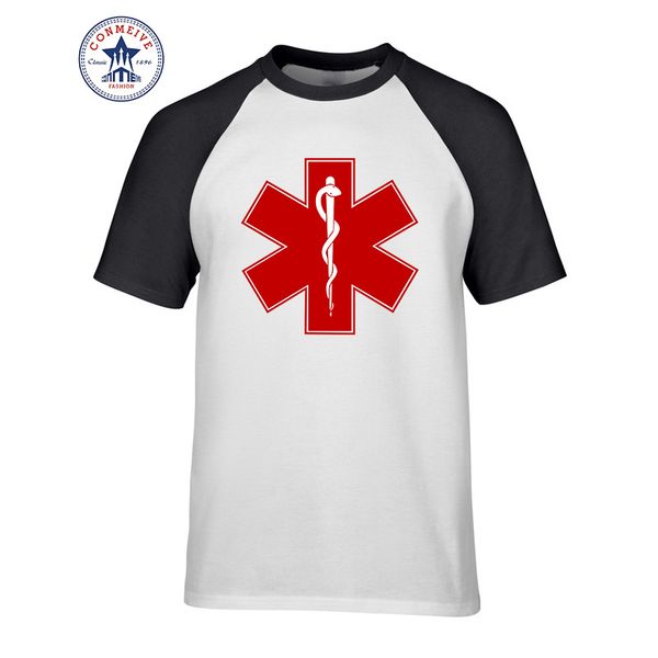 

новое лето смешные tee ambulance печать на заказ хлопка футболки для мужчин