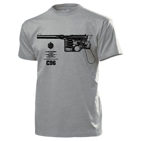 

2019 новый хлопок майка c96 pistole deutsches кайзера waffe automatik infanterie wk - футболка # 15476 летняя футболка