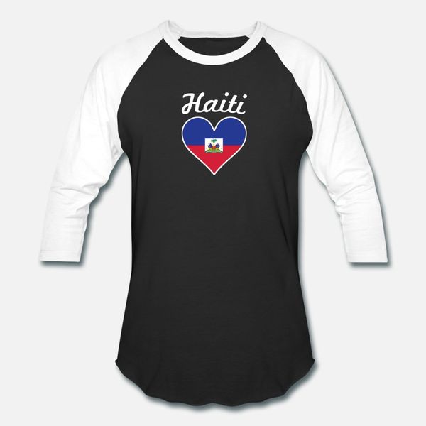 

haiti flag heart t shirt men design tee shirt euro size s-3xl solid color loose new style summer original shirt