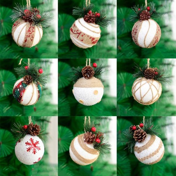 

decorative ball christmas ball ornaments for christmas tree decor for xmas holiday white burlap home decoration