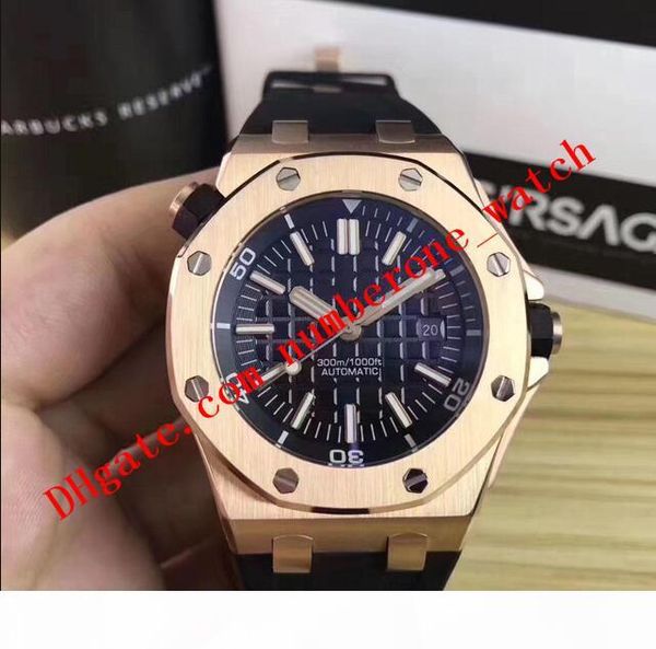 

latest version n8 factory 42mm diver 15703 15710 15710st mens rubber strap bands asia mechanical automatic fashion men's watches wristw, Slivery;brown