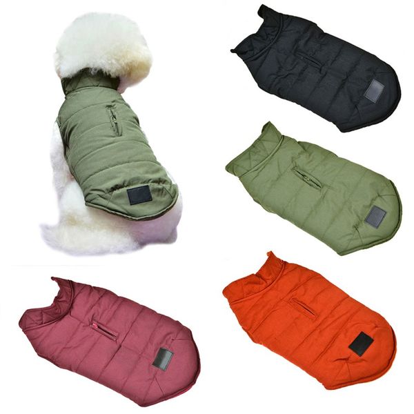 

dog apparel xs-xxl winter warm jacket clothes waterproof pet padded vest jackets coat small medium large dogs chihuahua ropas