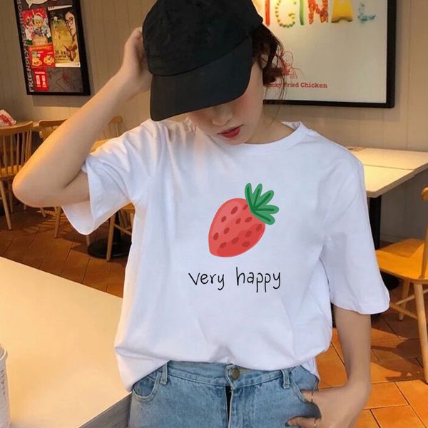 

strawberry pineapple print women tshirt summer t-shirt womens short sleeve o-neck women t-shirt female tee shirts