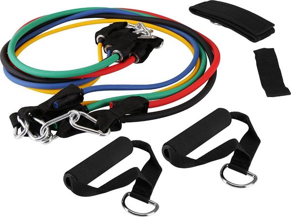 

fitness equipment household portable rally rope 11-piece multi-function resistance band set gym sports