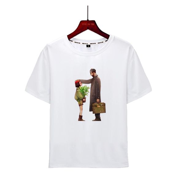 

movie leon man t shirt men women leon teach matilda summer t-shirt aesthetic printed tee t-shirts man oversized t shirt