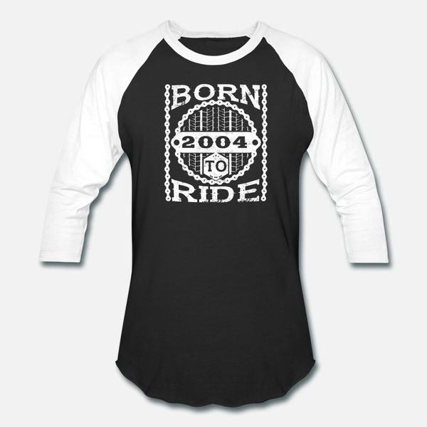 

born ride geburtstag biker geschenk fahrrad 2004 t shirt men customize cotton round collar basic solid building summer style standard shirt