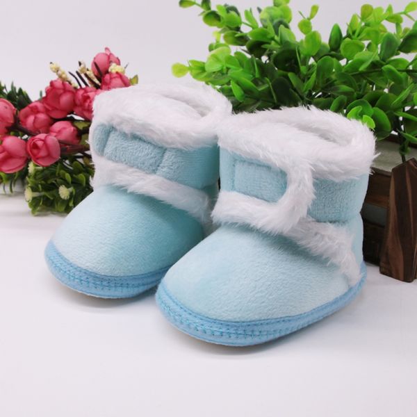 

first walkers 0-18 month baby fur shoes winter girls boys soft sole snow booties