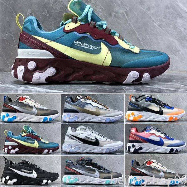 

2020 women men running shoes react vision element 87 solar red total orange anthracite womens mens fashion outdoor sneakers trainers t18