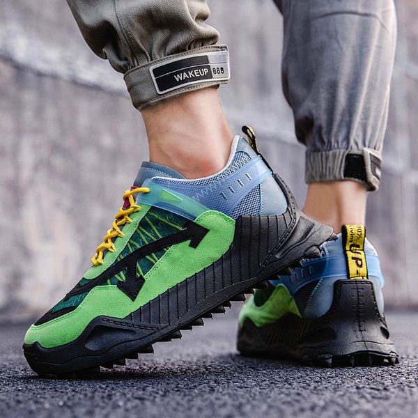 

fashion trend men's casual shoes summer classic mesh men sneakers breathable non-slip shoes man comfortable lace-up rubber, Black