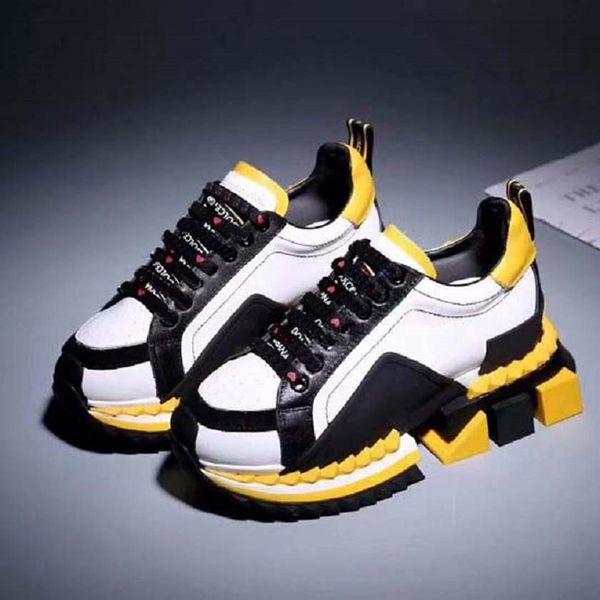 

классики женщина платформы тренер женской обувь комфорт повседневной обувь sneaker женщина отдых платформа обувь chaussures тренеры b05 д4, Black