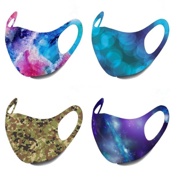 

red funny face mask reusable cartoon print cubrebocas con visor ultraviolet proof washable running riding bike protective mask bdehom#392
