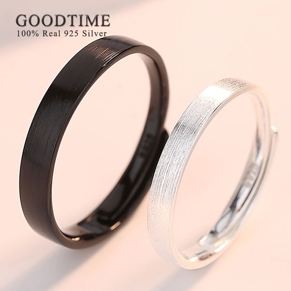 

simple distinctive style sterling 925 silver rings for lover couple gift drawing shape adjustable party wedding engagement rings, Golden;silver