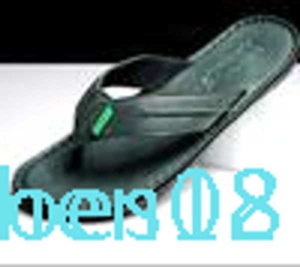 

wholesale-mens sandals slipper shoes men's breathable beach shoes brand men fashion slippers rubber sole casual men flip flops at02 t18, Black