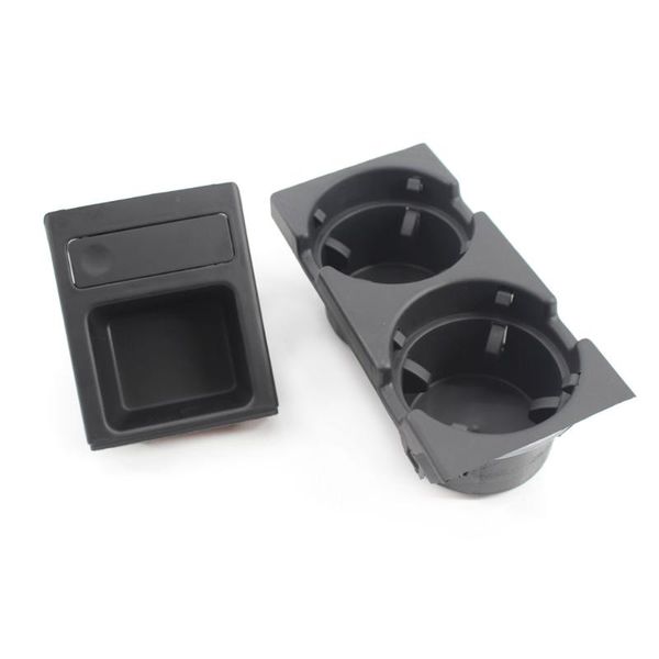 

car water cup drink holder double hole vehicle front center console storage box coin for e46 3 series 1999-2006