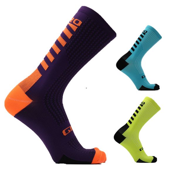 

new professional brand cycling socks breathable bicycle bike socks outdoor lattice racing cycling sock, Black