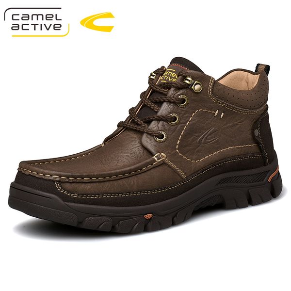 

camel active new warm snow boots men outdoor waterproof casual men work ankle boots comfortable male shoes footwear 19526, Black