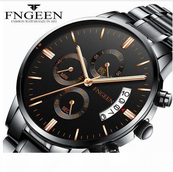 

2018 fashion quartz watch mens watches brand luxury male clock business wrist watch automatic date hodinky relogio masculino, Slivery;brown
