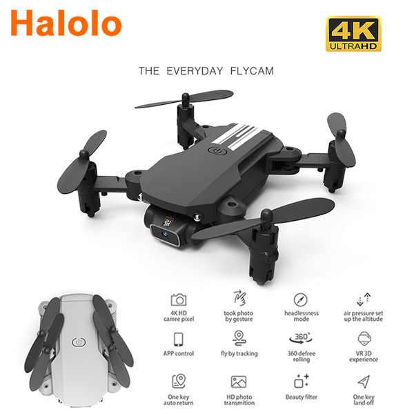 

halolo 4k hd wide angle camera wifi fpv drone height keeping drone with camera mini drone video live rc quadcopter