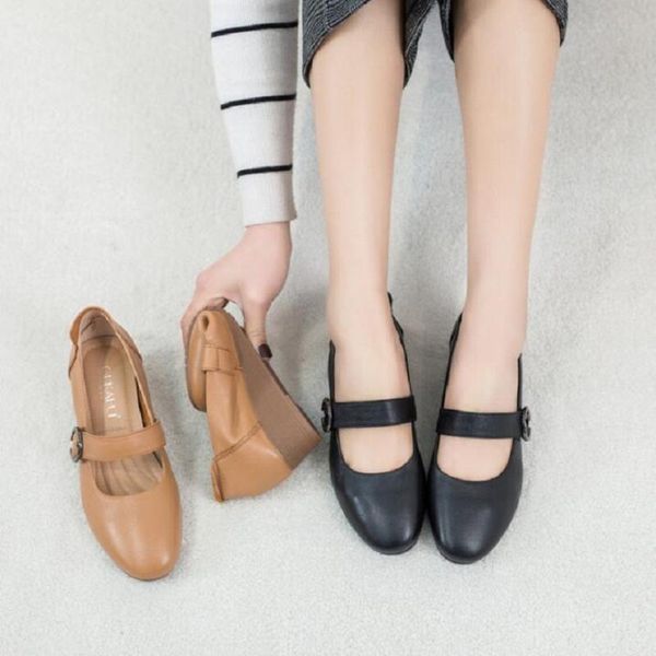 

spring women's loafers genuine leather women ballet flat shoe women's casual slip-on comfortable shoes women flats, Black