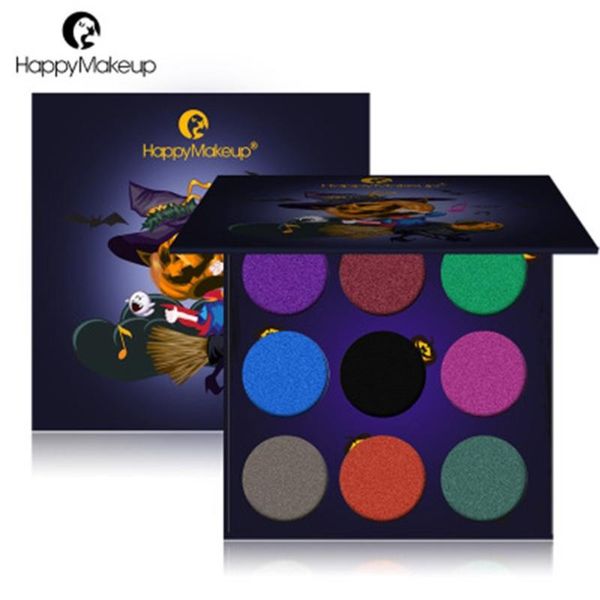

9 color high-brightness eye shadow plate pearl diamond pumpkin head eye shadow box delicate silky glasses cosmetic makeup