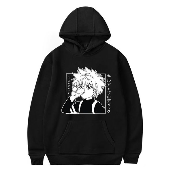 

fashion black anime full-time hunter hoodies men women sweatshirts comic hisoka boys girls hoodie casual autumn tracksuits