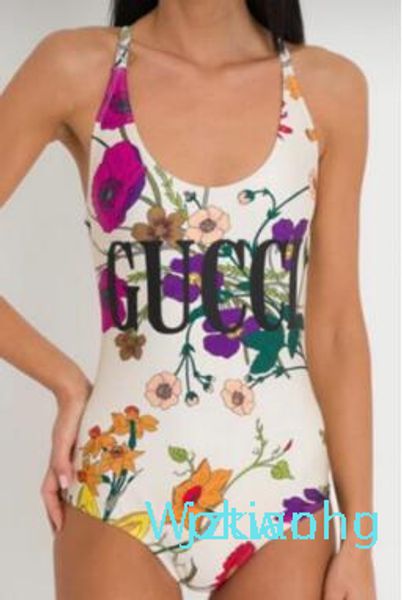 

2020 gc designer fashion sling flower print swimwear bikini for women letter swimsuit bandage bathing one-piece suit s-xl sj1