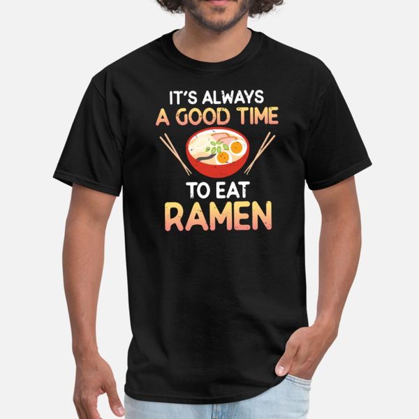 

ramen lover t shirt men printing 100% cotton round neck clothes loose humor summer pattern shirt